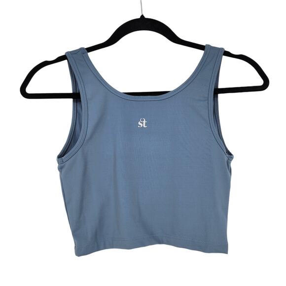 Revolve Strut This The Avalon Powder Blue Ruched Sports Bra Size Medium - Picture 4 of 4